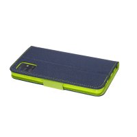 cofi1453® Buch Tasche "Fancy" kompatibel mit SAMSUNG GALAXY A71 5G (A716F) Handy Hülle Etui Brieftasche Schutzhülle mit Standfunktion, Kartenfach in Blau-Grün