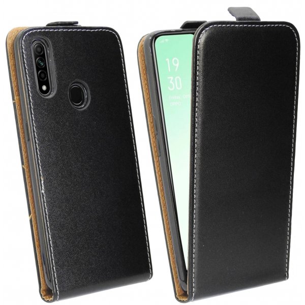 cofi1453® Flip Case kompatibel mit Oppo A31 Handy Tasche vertikal aufklappbar Schutzhülle Klapp Hülle Schwarz