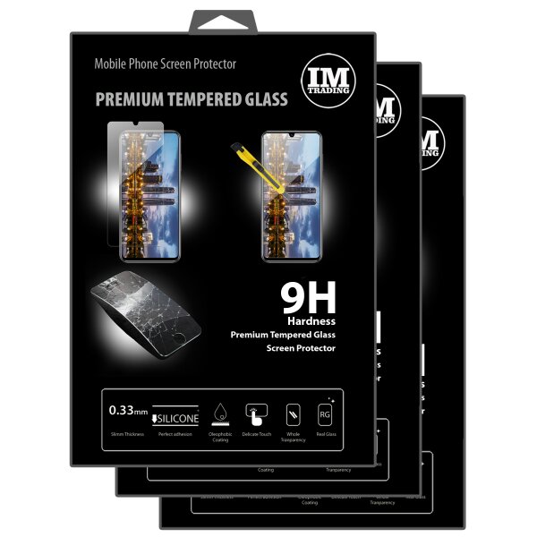 cofi1453 3X Panzer Schutz Glas 9H Tempered Glass Display Schutz Folie Display Glas Screen Protector kompatibel mit Huawei Y8P