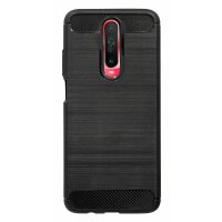 cofi1453® Silikon Hülle Carbon kompatibel mit XIAOMI POCO X2 Case TPU Soft Handyhülle Cover Schutzhülle Schwarz