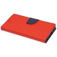 cofi1453® Buch Tasche "Fancy" kompatibel mit SAMSUNG GALAXY NOTE 20 (N980F) Handy Hülle Etui Brieftasche Schutzhülle mit Standfunktion, Kartenfach Rot-Blau
