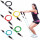 Wozinsky 5x Übungsbänder, Widerstandsband, Gummi, elastisch, Fitness, Bänder + Zubehör kompatibel mit Zuhause, Fitness, Stretching