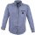 Megaman Patches in Dunkelblau Hemd | Herren Button Down Outdoor Freizeithemden Casual Style | Flanellhemden Herren Langarm