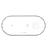 Dudao 3in1 Qi Wireless Charger Pad 10W Ladestation Ladegerät Weiß kompatibel mit Apple Watch, Airpords, iPhone 11 PRO MAX, XR XS MAX X 8 PLUS
