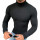 Megaman Herren Rollkragenpullover Rolli Hoher Rollkragen Pulli Shirt in Premium Qualität Sweater Warrm Größe L Schwarz