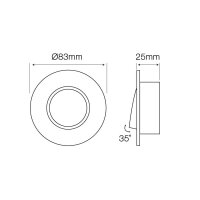 GU10 Einbaustrahler Einbaurahmen Rund Ø70mm...