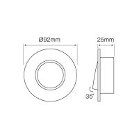 GU10 Einbaustrahler Einbaurahmen Rund Ø85mm...