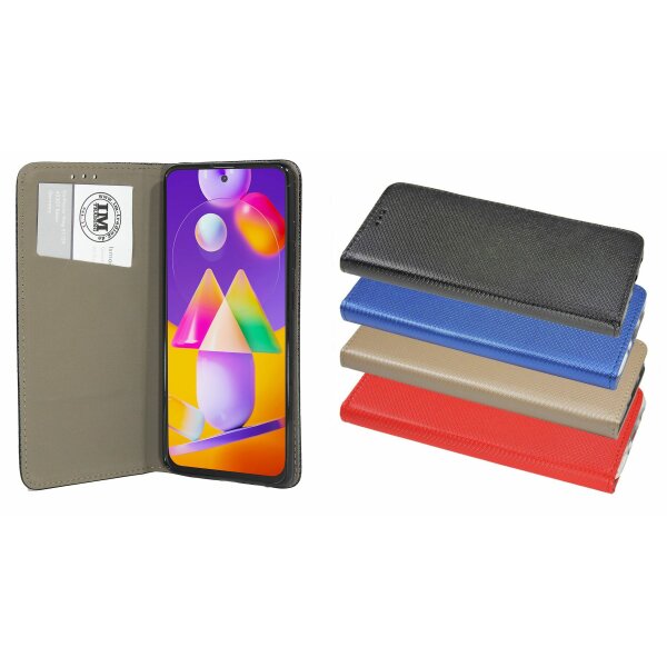 cofi1453 Buch Tasche "Smart" kompatibel mit SAMSUNG GALAXY M31S ( M317F ) Handy Hülle Etui Brieftasche Schutzhülle mit Standfunktion, Kartenfach