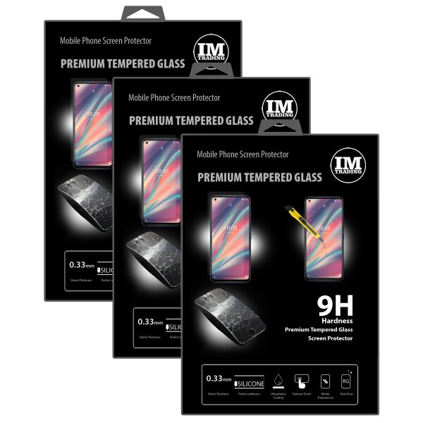 3X Schutz Schutz Glas 9H Tempered Glass Display Schutz Folie Display Glas Screen Protector kompatibel mit Wiko View 5