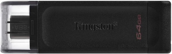 Kingston DataTraveler DT70 (128 GB) USB-C Typ-C 3.2 Flash Drive USB Stick Externer Speicher U Disk Memory Stick schwarz