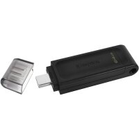 Kingston DataTraveler DT70 (128 GB) USB-C Typ-C 3.2 Flash Drive USB Stick Externer Speicher U Disk Memory Stick schwarz