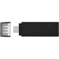 Kingston DataTraveler DT70 (128 GB) USB-C Typ-C 3.2 Flash Drive USB Stick Externer Speicher U Disk Memory Stick schwarz