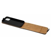 cofi1453® Flip Case kompatibel mit iPhone 12 Mini Handy Tasche vertikal aufklappbar Schutzhülle Klapp Hülle Schwarz