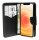 cofi1453® Buch Tasche "Fancy" kompatibel mit iPhone 12 Handy Hülle Etui Brieftasche Schutzhülle mit Standfunktion, Kartenfach Schwarz