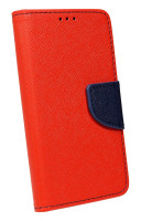 cofi1453® Buch Tasche "Fancy" kompatibel mit iPhone 12 Mini Handy Hülle Etui Brieftasche Schutzhülle mit Standfunktion, Kartenfach Rot-Blau