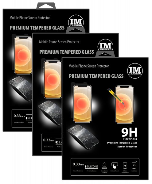 cofi1453 3X Panzer Schutz Glas 9H Tempered Glass Display Schutz Folie Display Glas Screen Protector kompatibel mit iPhone 12