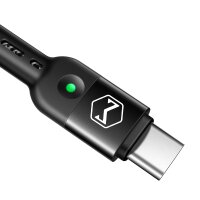 Mcdodo Omega 2A Typ C USB-Kabel, einziehbares Kabel, Datensynchronisation, Ladekabel, Spiralkabel, Kfz-Ladekabel, kompatibel mit Smartphone bis 1,5 m USB-C Schwarz