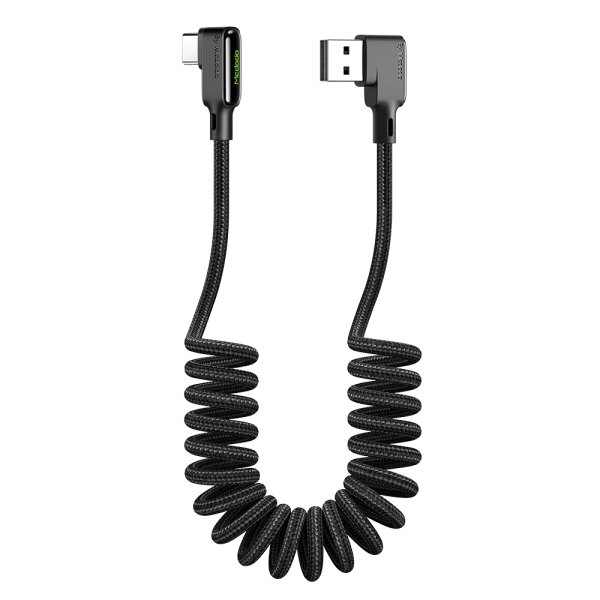 mcdodo Black Glue Kabel Typ-C Quick Charge 4.0 Schnell USB-C Nylon 1,8M Datenkabel kompatibel mit Smartphone Handy schwarz