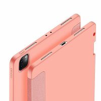 Dux Ducis Buch Tasche Hartschale mit Smart Sleep Standfunktion kompatibel mit Apple iPad 12.9" ( 2020 ) / Apple iPad 12.9" (2018) Tablet Hülle Etui Brieftasche Schutzhülle in Rose