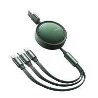 Mcdodo 3in1 Kabel USB Lightning + Typ-C + MicroUSB 1,2M Ladekabel Fast Charging Ladegerät in Grün