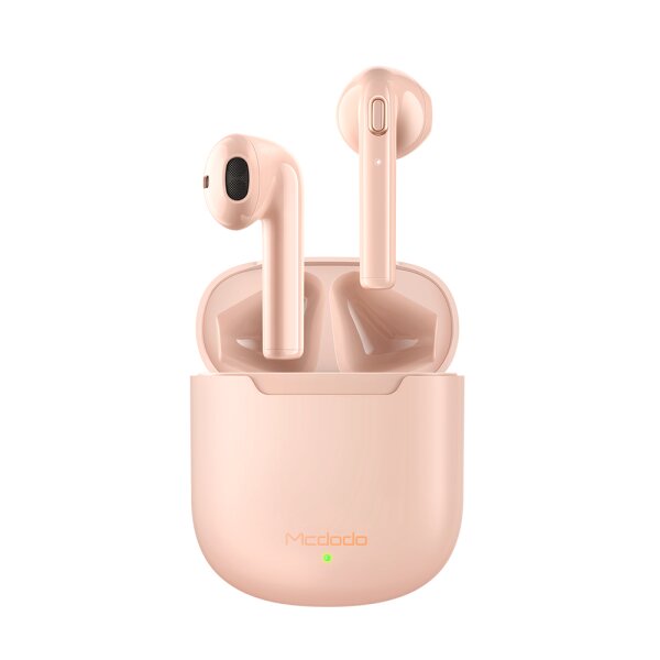 Mcdodo TWS IP4X Wasserdicht Dual Call Funktion HD Stereo Kabellose Kopfhörer Headset Wireless Bluetooth Ohrhörer für Handys in Rosa