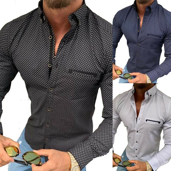 Megaman H-1800 Langarmhemd Herren designer Premium Megaman Hemd Slim-Fit Business Hochzeit Shirt Hemden Größe