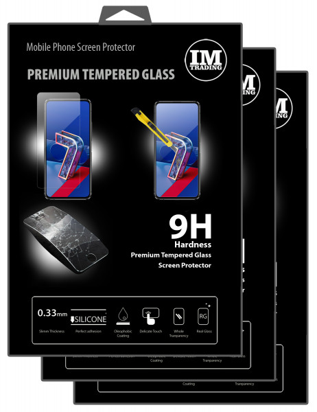 cofi1453 3X Panzer Schutz Glas 9H Tempered Glass Display Schutz Folie Display Glas Screen Protector kompatibel mit ASUS ZENFONE 7 PRO