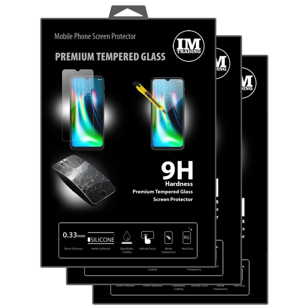 cofi1453 3X Panzer Schutz Glas 9H Tempered Glass Display Schutz Folie Display Glas Screen Protector kompatibel mit Motorola Moto G9