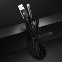 Mcdodo King Kabel Micro-USB 1,8m mit automatischer Abschaltung Ladekabel QC3.0 Schnell Ladegerät in schwarz