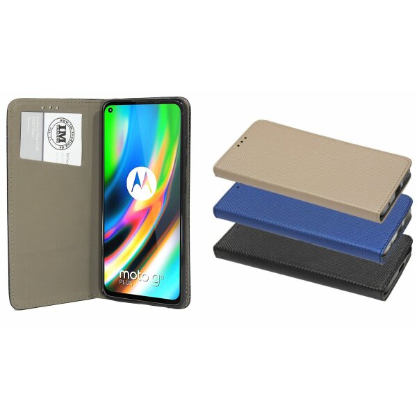 cofi1453®  Elegante Buch-Tasche Hülle Smart Magnet kompatibel mit MOTOROLA MOTO G9 PLUS Leder Optik Wallet Book-Style Cover Schale