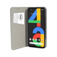 cofi1453® Buch Tasche "Smart" kompatibel mit Google Pixel 4A 5G Handy Hülle Etui Brieftasche Schutzhülle mit Standfunktion, Kartenfach Schwarz