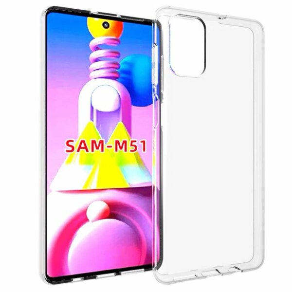 cofi1453® Silikon Hülle Basic kompatibel mit Samsung Galaxy M51 (M515F) Case TPU Soft Handy Cover Schutz Transparent