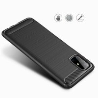 cofi1453® Silikon Hülle Basic kompatibel mit Samsung Galaxy M51 (M515F) Case TPU Soft Handy Cover Schutz Matt-Schwarz