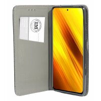 cofi1453® Buch Tasche "Smart" kompatibel mit XIAOMI POCO X3 NFC Handy Hülle Etui Brieftasche Schutzhülle mit Standfunktion, Kartenfach