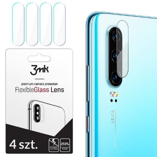 [ 4er Pack ] 3MK FlexibleGlass Lens kompatibel mit Huawei P40 Pro Hybridglas Kameraglas Linse Schutzglas Kamera