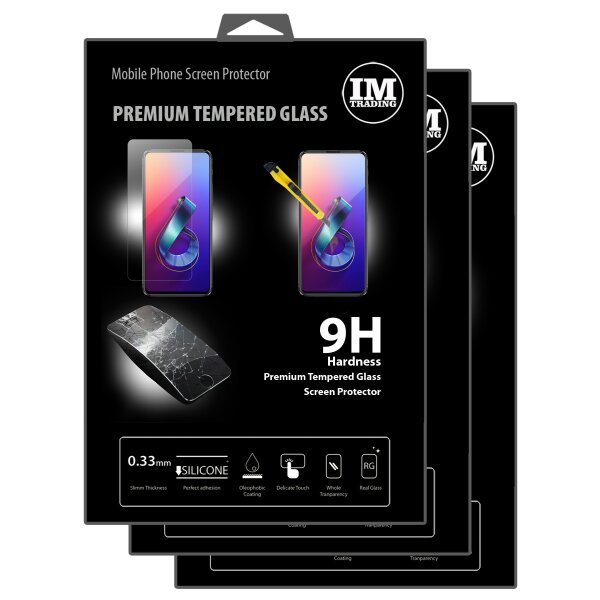 cofi1453 3X Panzer Schutz Glas 9H Tempered Glass Display Schutz Folie Display Glas Screen Protector kompatibel mit ASUS ZENFONE 6 ( ZS630KL )