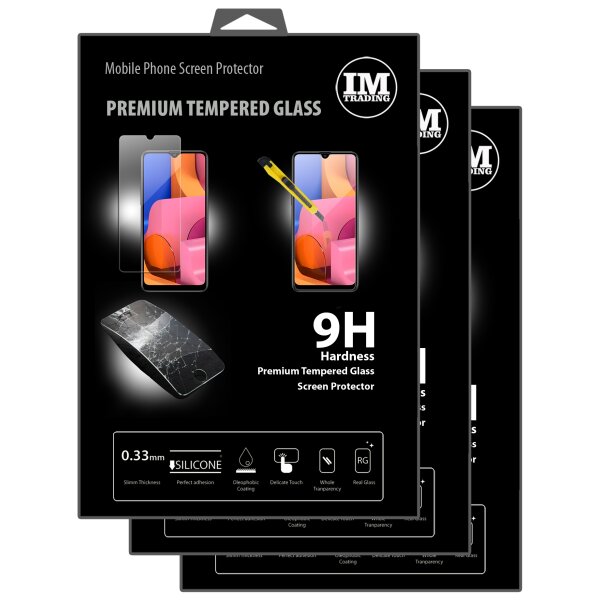 cofi1453 3X Panzer Schutz Glas 9H Tempered Glass Display Schutz Folie Display Glas Screen Protector kompatibel mit Samsung Galaxy A20S ( A207F )