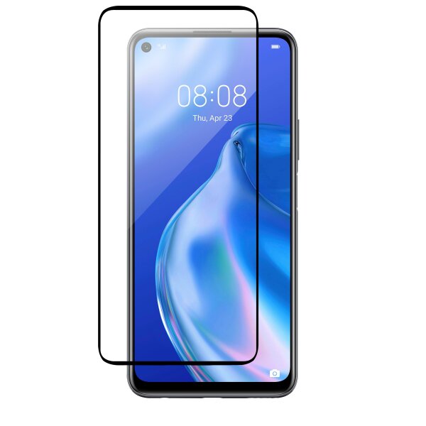 cofi1453® 5D Schutz Glas Folie kompatibel mit HUAWEI P40 LITE 5G Curved Panzer Folie Vollständig Klebend und Abdeckung