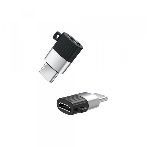 XO Adapter Typ-C Buchse auf Micro USB wandelt USB-C zu USB Typ-B kompatibel mit Smartphone schwarz