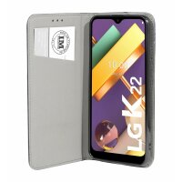 cofi1453® Buch Tasche "Smart" kompatibel mit LG K22 Handy Hülle Etui Brieftasche Schutzhülle mit Standfunktion, Kartenfach