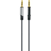 Schwaiger AINSTEIN Premium Audio Anschlusskabel 3,5 mm Buchse Aux KabelBuchse Stecker an Buchse Stecker 1,5 m Space Grau