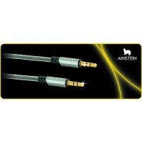 Schwaiger AINSTEIN Premium Audio Anschlusskabel 3,5 mm Buchse Aux KabelBuchse Stecker an Buchse Stecker 1,5 m Space Grau