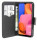 cofi1453® Buch Tasche "Fancy" kompatibel mit SAMSUNG GALAXY A20S (A207F) Handy Hülle Etui Brieftasche Schutzhülle mit Standfunktion, Kartenfach Schwarz