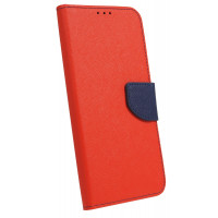 cofi1453® Buch Tasche "Fancy" kompatibel mit SAMSUNG GALAXY A20S (A207F) Handy Hülle Etui Brieftasche Schutzhülle mit Standfunktion, Kartenfach Rot-Blau
