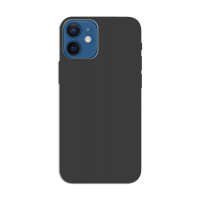 cofi1453® Silikon Hülle Basic kompatibel mit iPhone 12 Mini Case TPU Soft Handy Cover Schutz Matt-Schwarz
