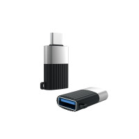 XO-Adapter NB149-F USB auf USB-C Datenkabel Buchse Stecker Ladeadapter schwarz