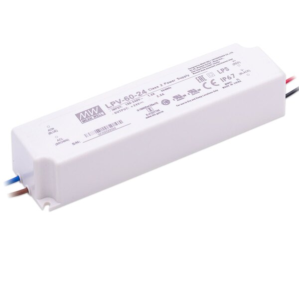 Mean Well LPV-60-24 LED Netzteil 60W 24V 2.5A IP67 Schaltnetzteil CV