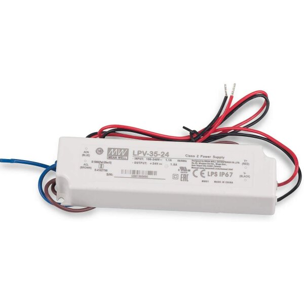 Mean Well LPV-35-24 LED Netzteil 36W 24V 1.5A IP67 Schaltnetzteil CV