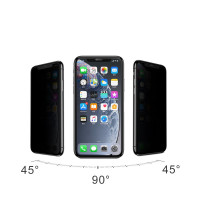 cofi1453® Full-screen Privacy Schutzglas 5D Hartglas Blickschutz kompatibel mit iPhone 12 Mini schwarz Schutzfolie Display Glas