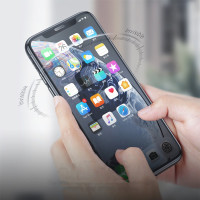 cofi1453® Full-screen Privacy Schutzglas 5D Hartglas Blickschutz kompatibel mit iPhone 12 schwarz Schutzfolie Display Glas